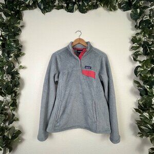 Patagonia Athletic Synchilla Snap T Fleece Pullover Jacket Grey Women’s Size M